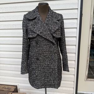Must Have Abercrombie & Fitch Y2K Black and White Pea Coat